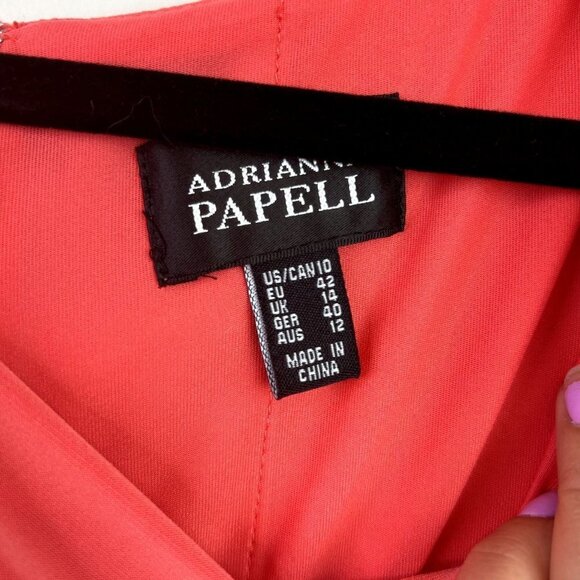 Adrianna Papell salmon mother of‎ the bride dress size 10 - Picture 4 of 8